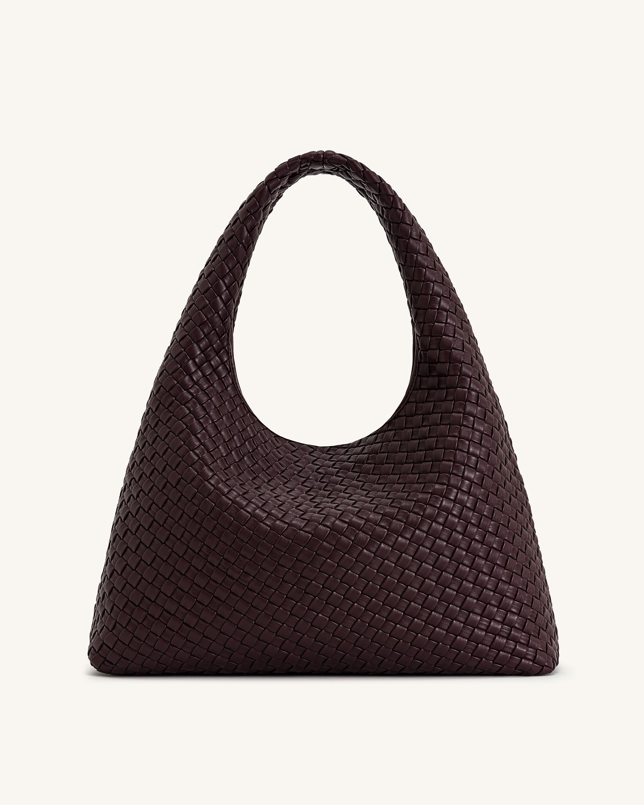 Iaura Woven Shoulder Bag - Deep Burgundy