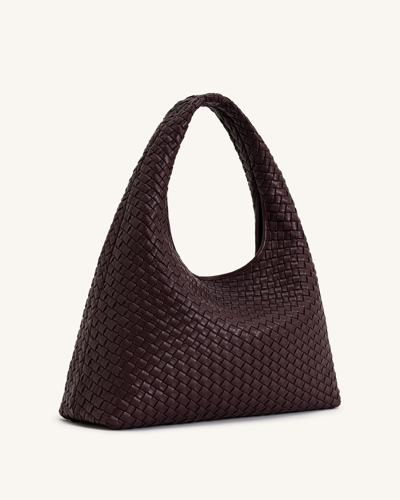 Iaura Woven Shoulder Bag - Deep Burgundy