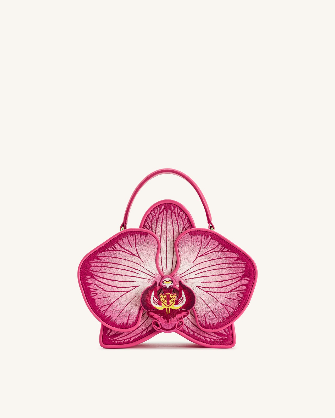 Flora Orchid Shaped Top Handle Bag - Pink