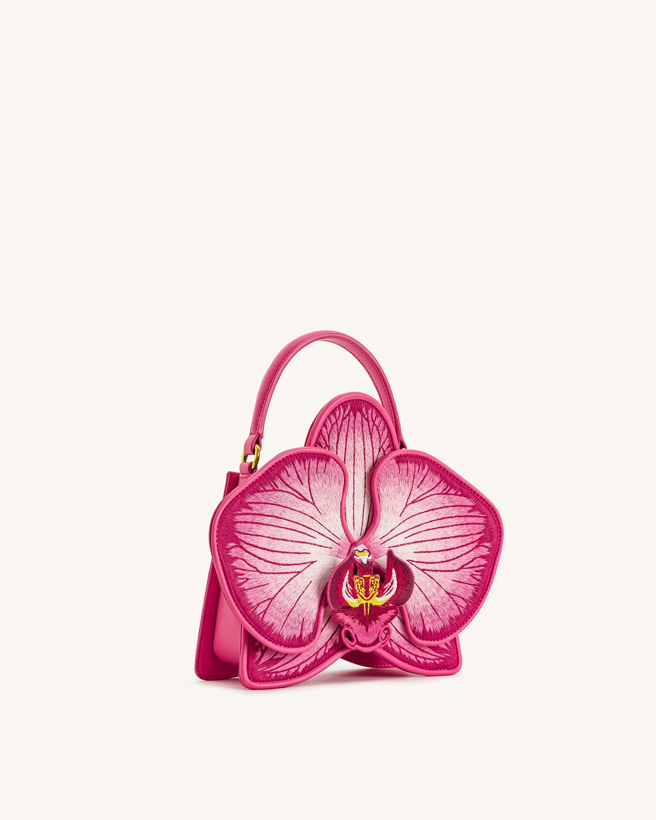Flora Orchid Shaped Top Handle Bag - Pink