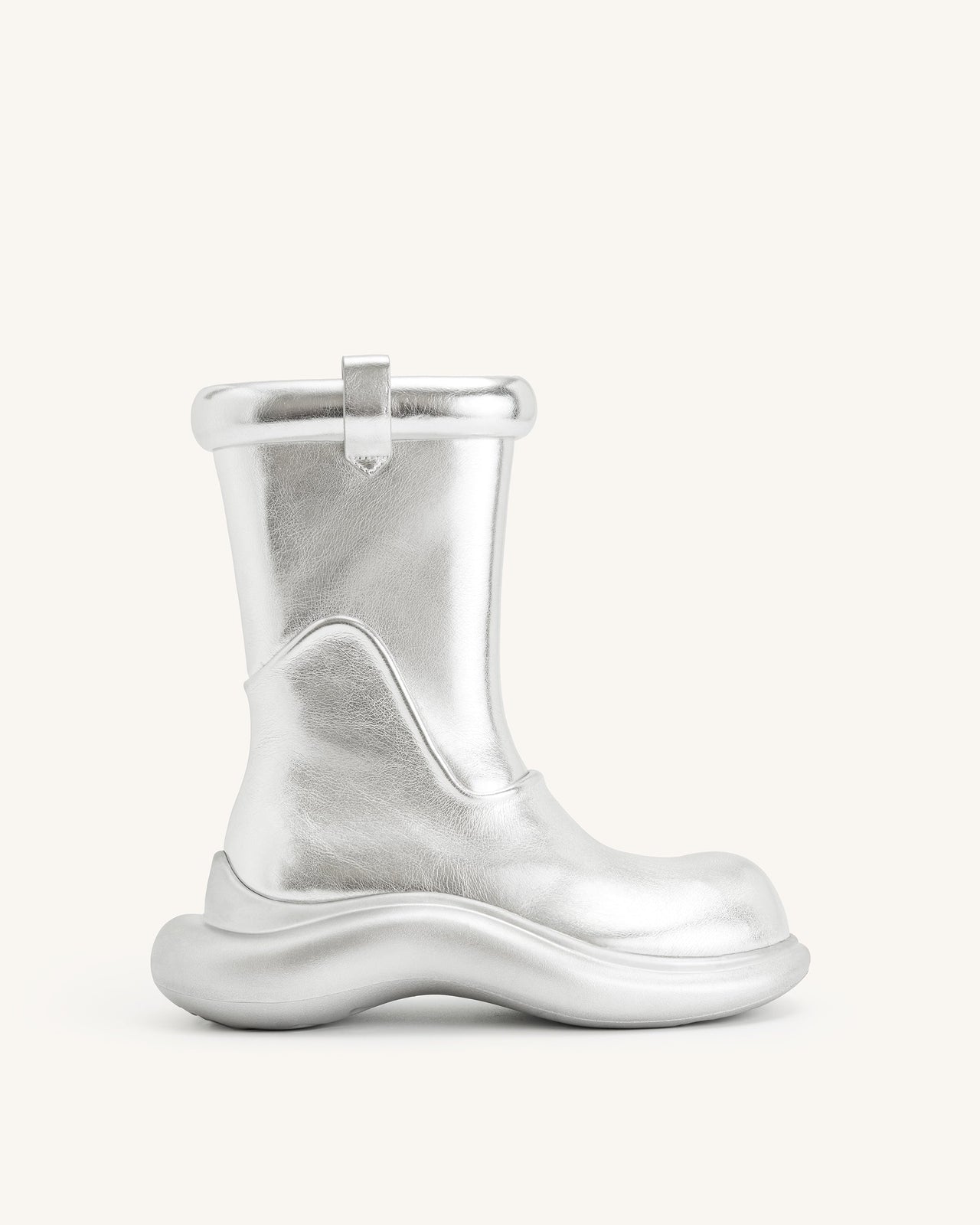 Zoie Metallic Rain Boot - Silver
