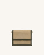 Mini Flap Faux Suede Crossbody - Green