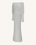 Knit Off-Shoulder Maxi Dress - Cream