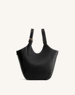 Ines Padlock Tote Bag - Black
