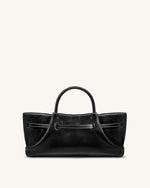 Maeve Dachshund Metal Charm Tote Bag - Black