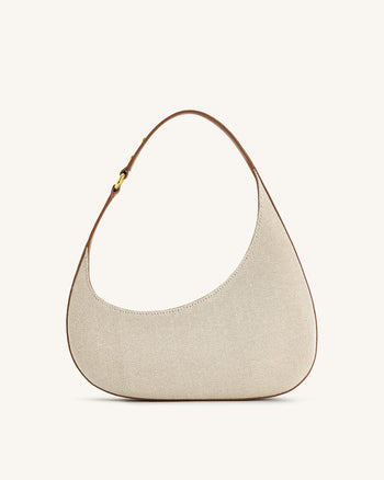 Harlee Shoulder Bag - Brown Canvas