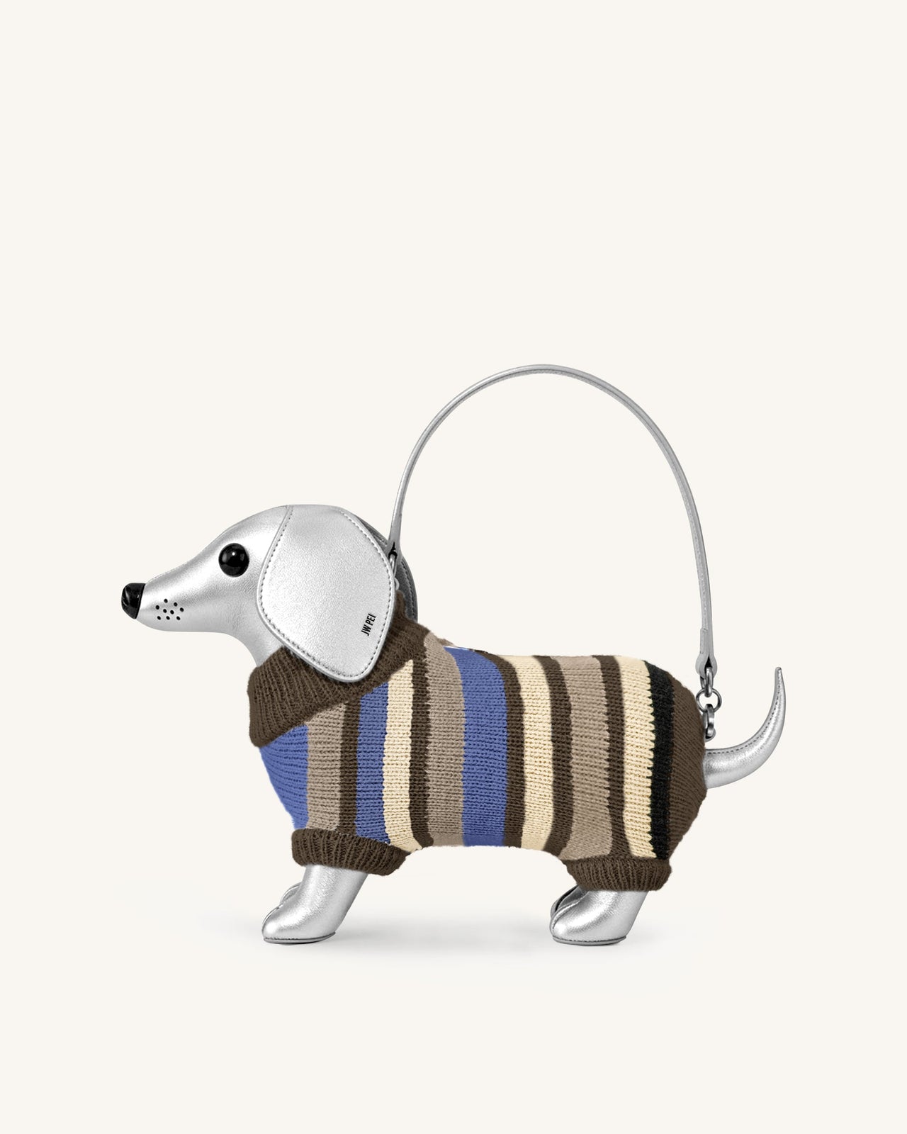 Addison Dachshund Handbag - Silver