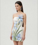 Floral Printed Mini Dress - White