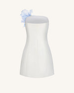 Floral Printed Mini Dress - White