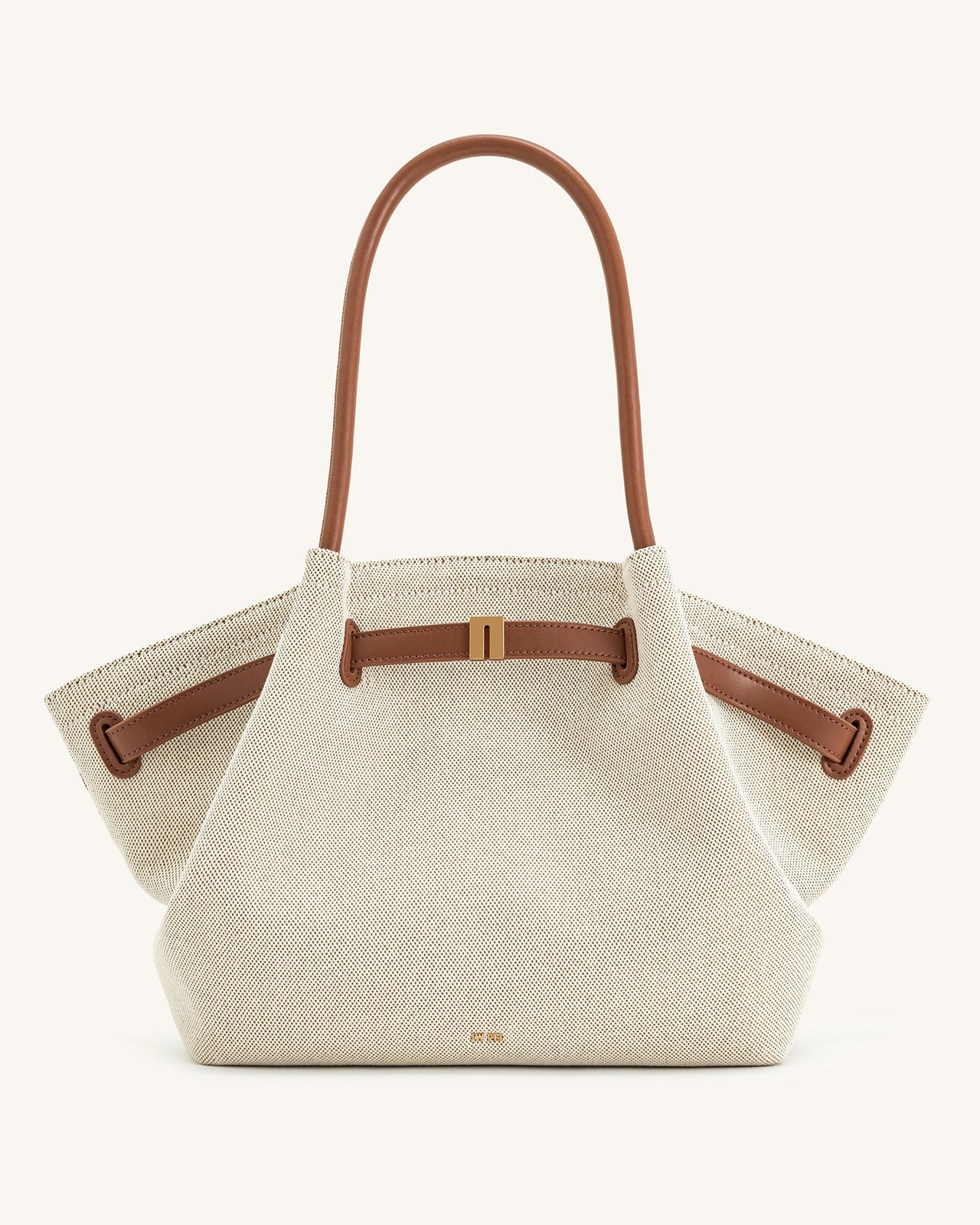 Hana Large Tote Bag - Brown Canvas