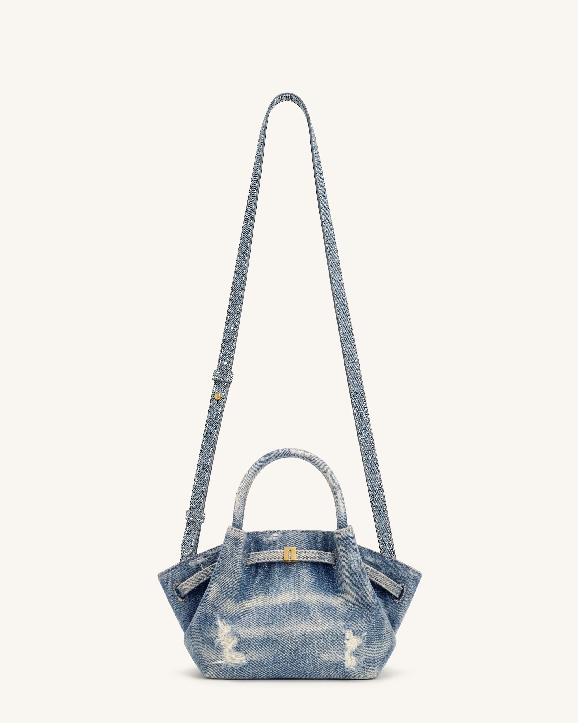 Hana Mini Denim Tote Bag - Blue - JW PEI LATAM