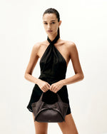 Mabel Soft Bow Tote Bag - Dark Brown