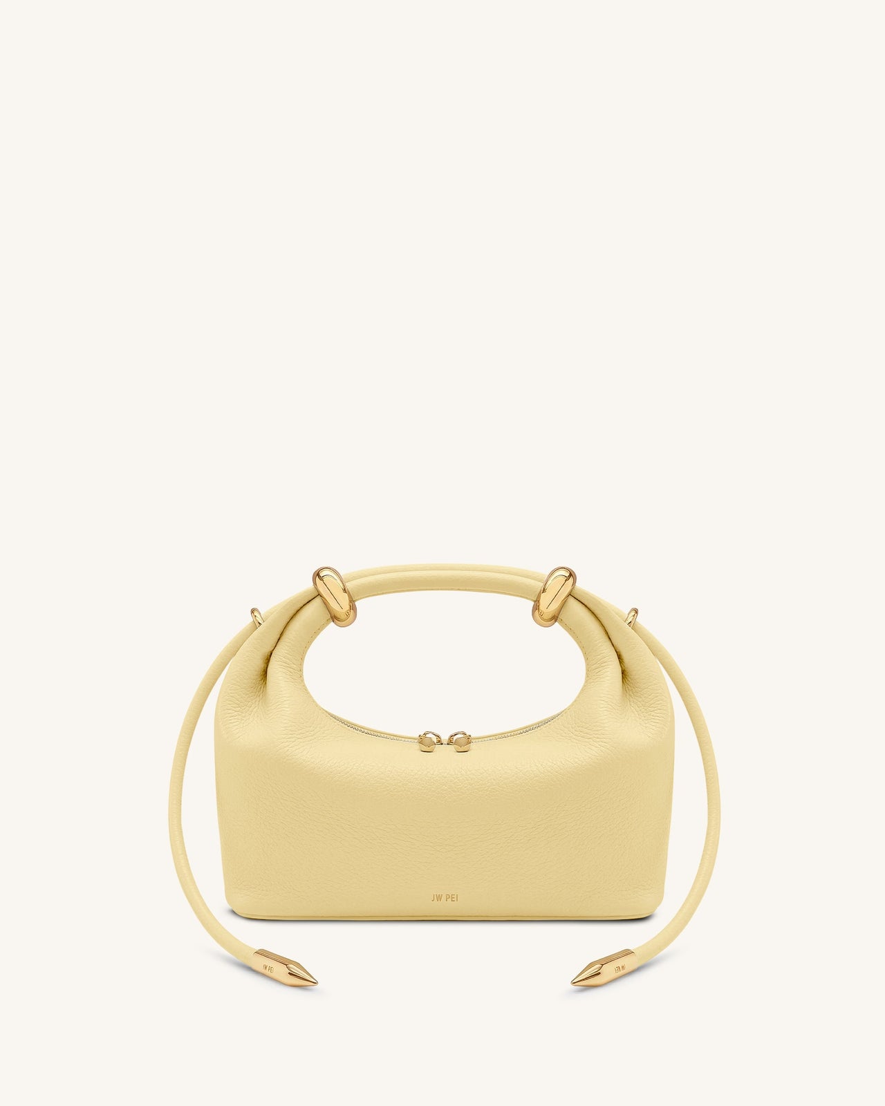 Ellie Metal Ring Embellished Top Handle Bag - Lemon Yellow