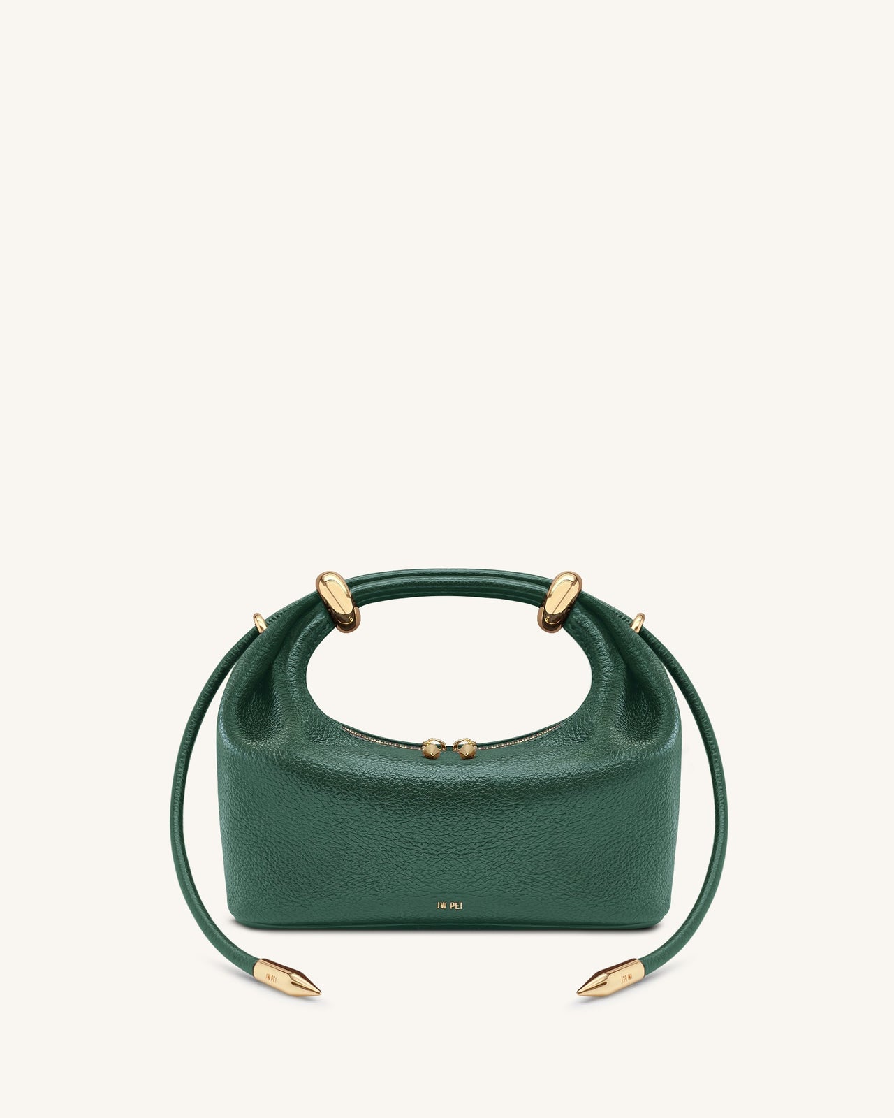 Ellie Metal Ring Embellished Top Handle Bag - Forest Green