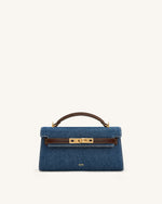 Noor Top Handle Bag - Blue Denim