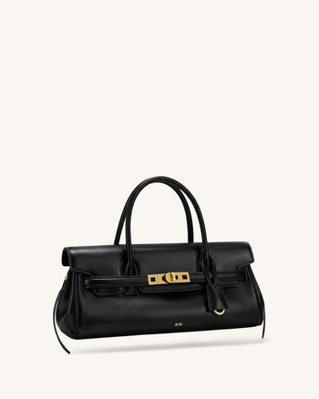 Yara Small Top Handle Shoulder Bag - Black
