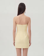 Floral Printed Mini Dress - Yellow