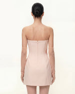 Iris Floral Print Strapless Dress - Pink