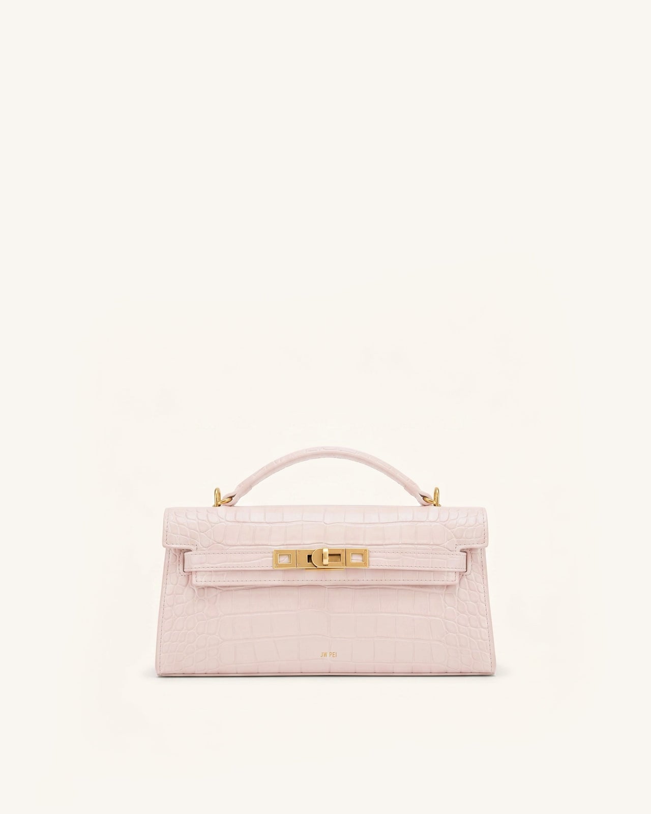 Noor Top Handle Bag - Pink Croc
