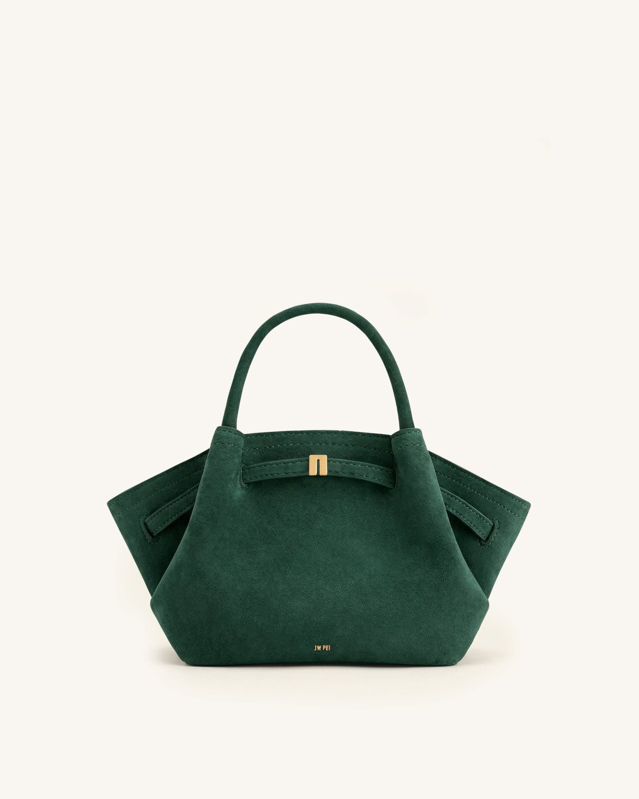 Hana Mini Faux Suede Tote Bag - Forest Green