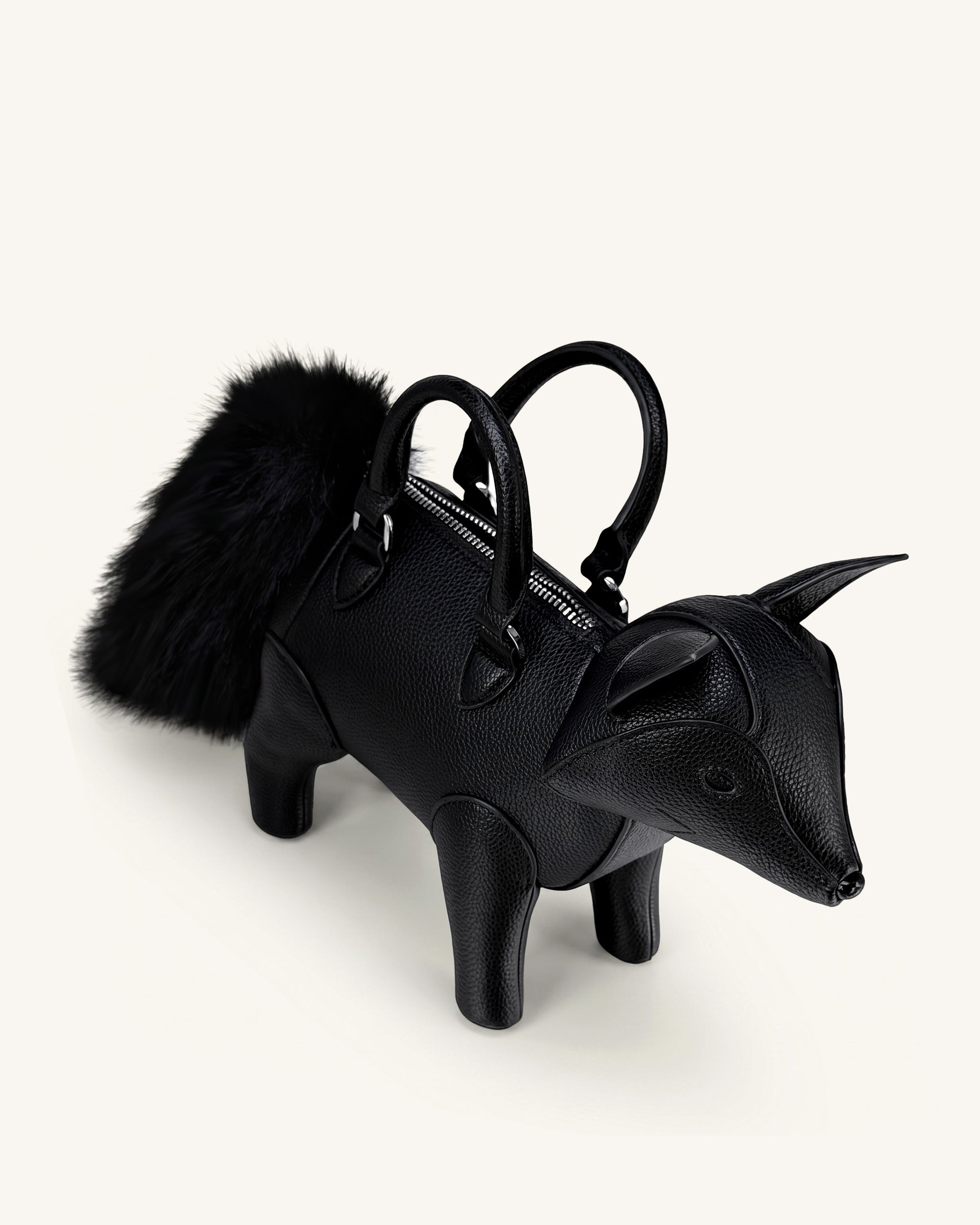 Kai Fox Shaped Top Handle Bag - Black – JW PEI LATAM