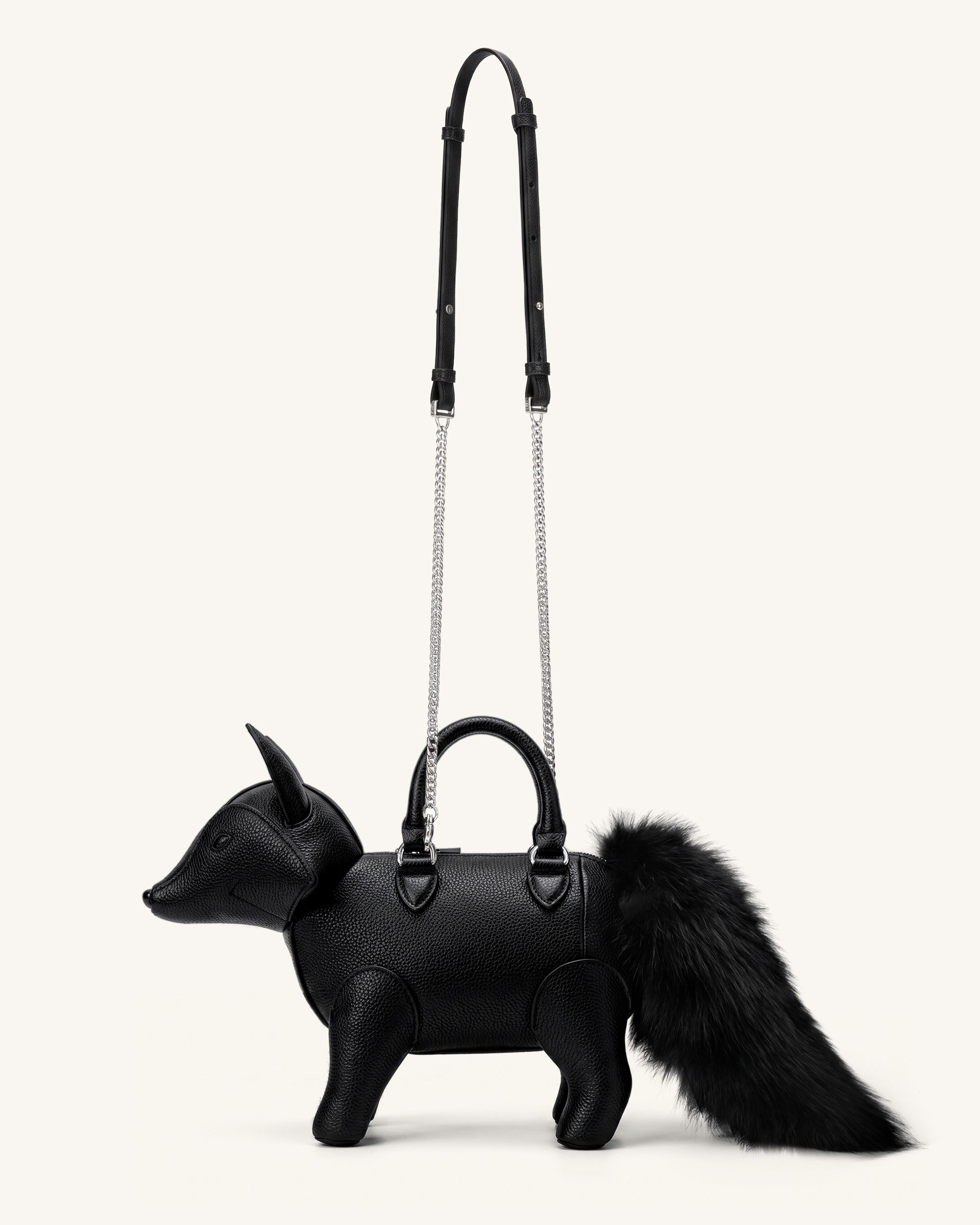 Kai Fox Shaped Top Handle Bag - Black – JW PEI LATAM