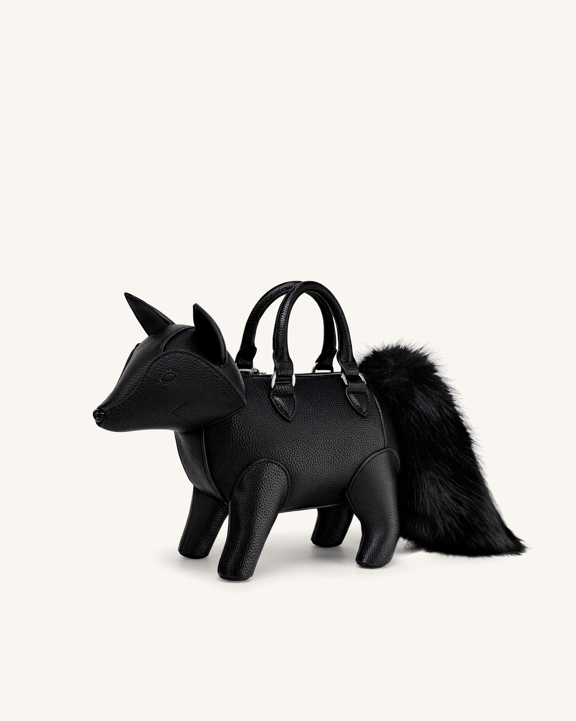 Kai Fox Shaped Top Handle Bag - Black - JW PEI LATAM
