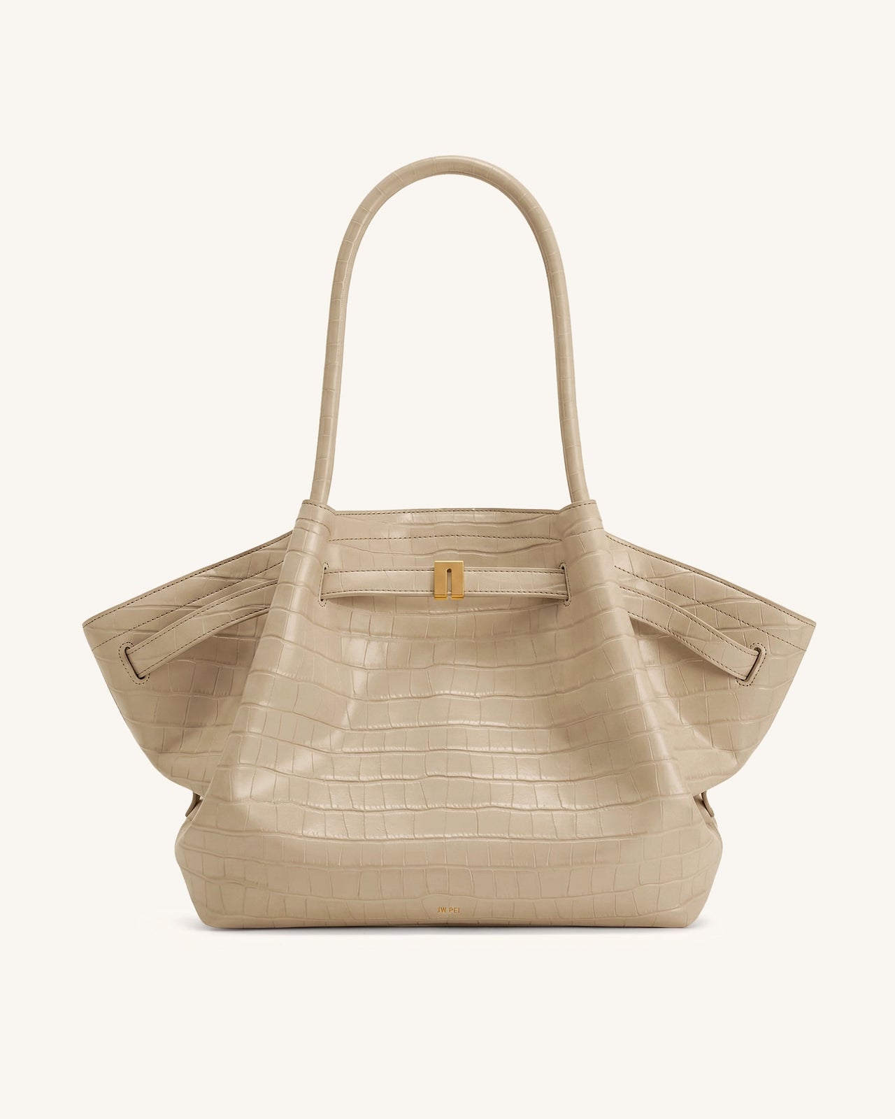 Hana Large Tote Bag - Elephant Grey Croc
