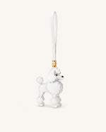 Poodle Bag Charm - White