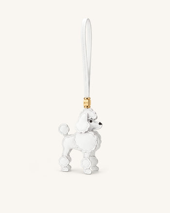 Poodle Bag Charm - White