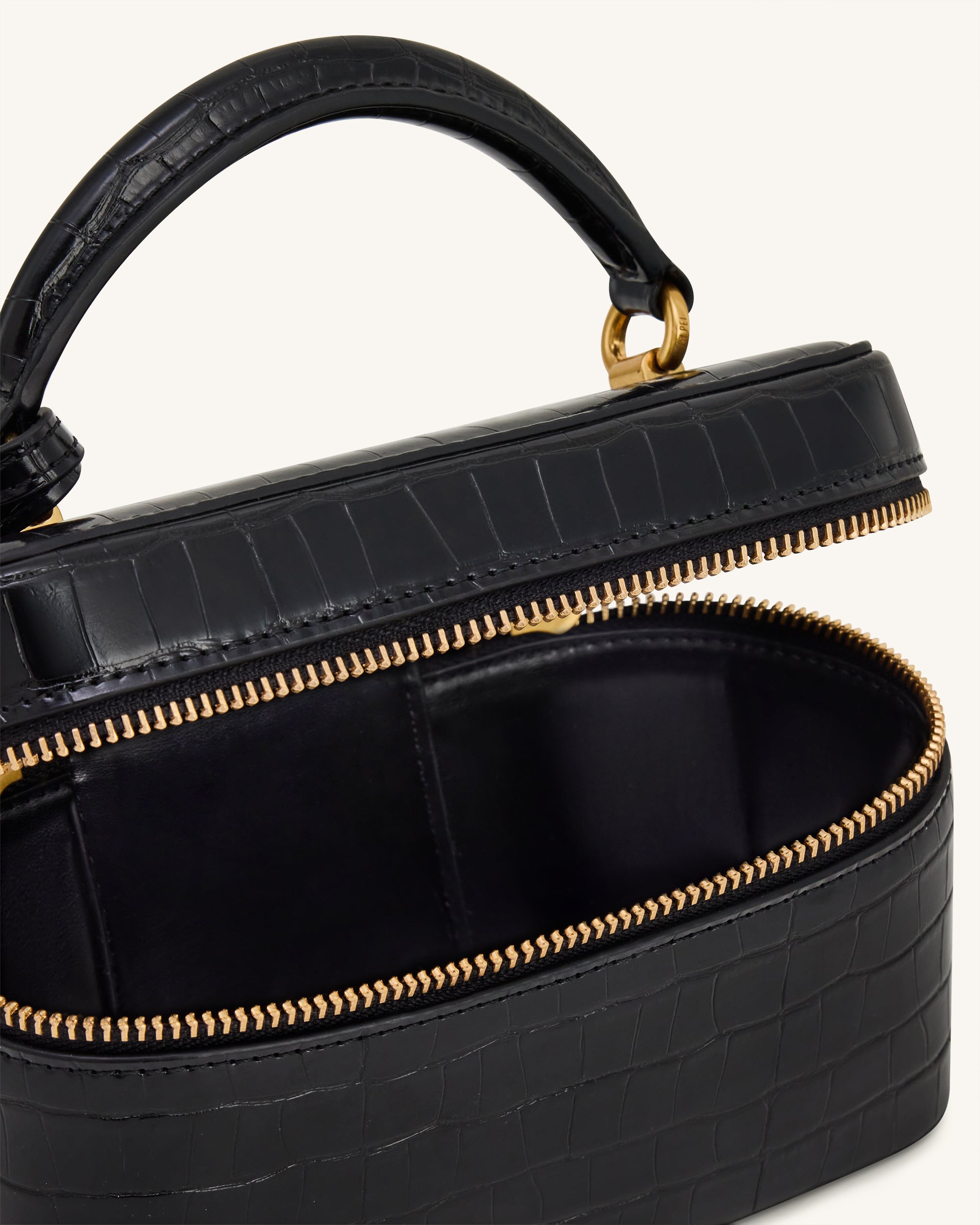 Cleo Box Shape Top Handle Bag - Black Croc – JW PEI LATAM