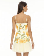 Floral Sling Mini Dress - Marigold