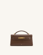 Noor Top Handle Bag - Amber Brown