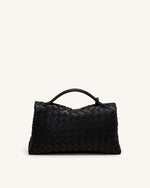Celeste Woven Envelope Bag - Black