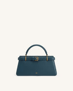 Elena Classic Top Handle Bag - Navy