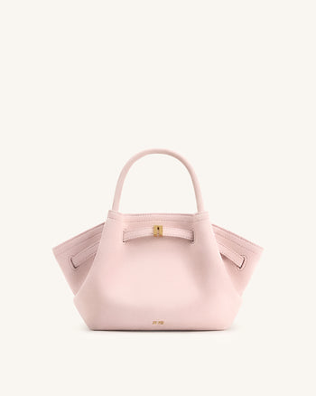 Hana Mini Faux Suede Tote Bag - Pink