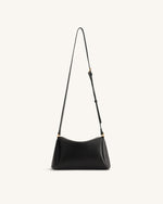 Greta Twist-Lock Crossbody Bag - Black