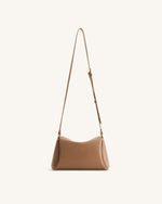 Greta Twist-Lock Crossbody Bag - Brown