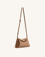 Greta Twist-Lock Crossbody Bag - Brown