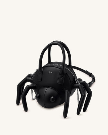 Siena Spider Shaped Top Handle Bag - Black