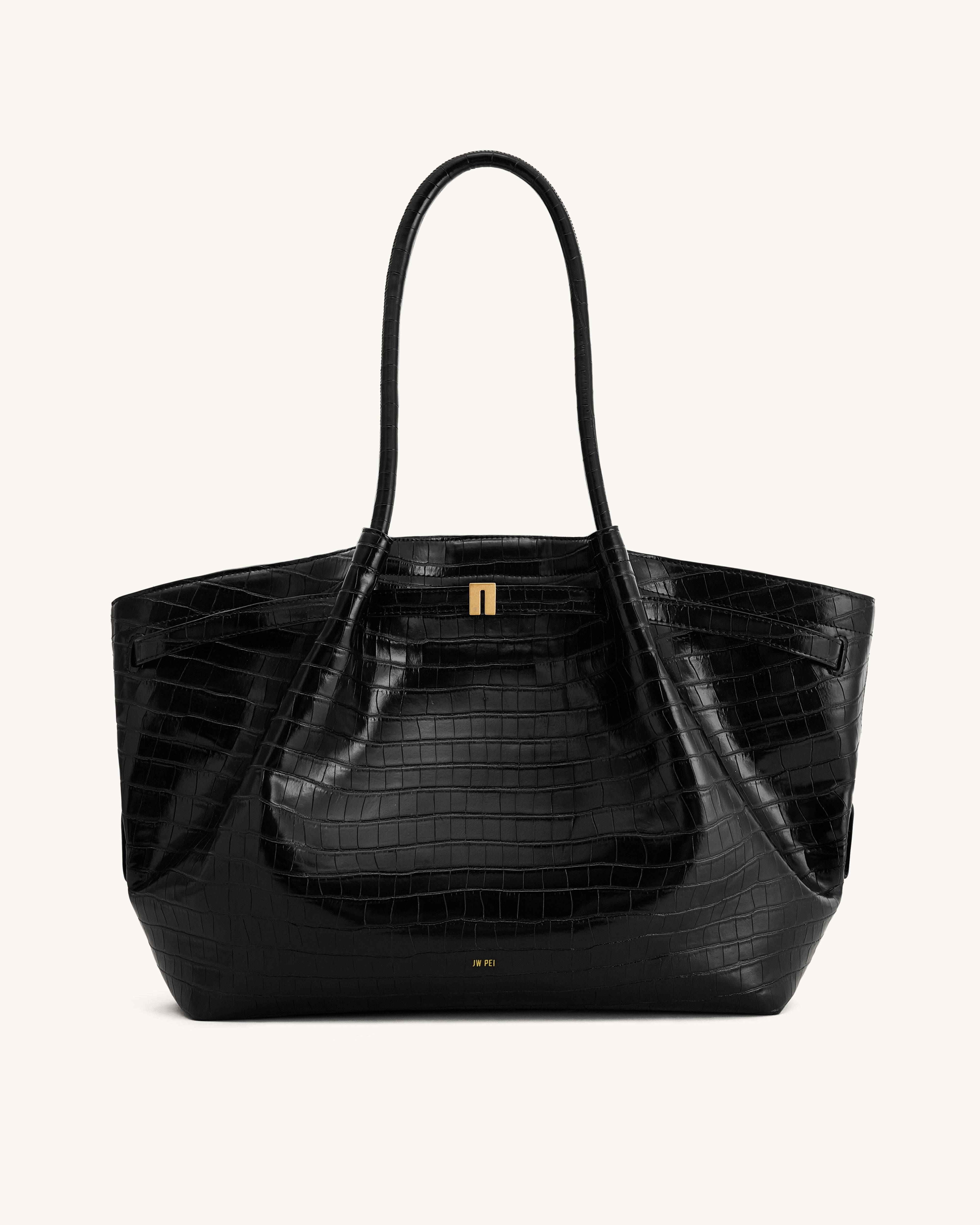 hana① Hana Large Tote Bag - Black Croc – JW PEI LATAM