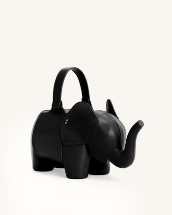 Claire Elephant Shaped Handbag - Black