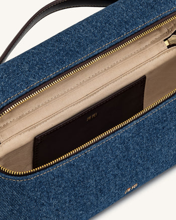 Thea Top Handle Bag - Blue Denim