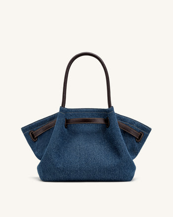 Hana Medium Denim Tote Bag - Blue Denim