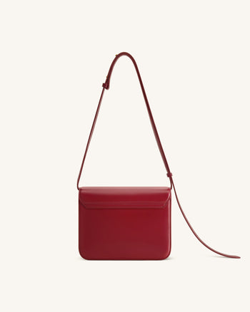 Evania Lock Shoulder Bag - Red