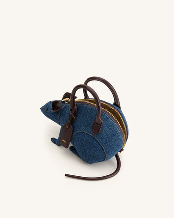 Mia Mouse Top Handle Bag - Blue Denim