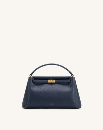 Carmen Top Handle Bag - Navy Blue