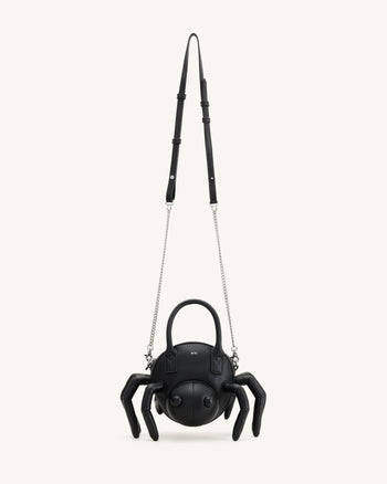 Siena Spider Shaped Top Handle Bag - Black