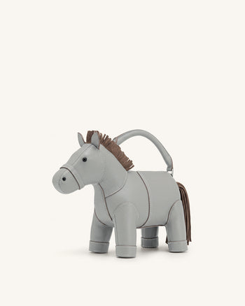 Harper Horse Top Handle Bag - Grey
