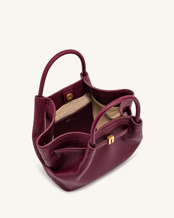 Hana Mini Tote Bag - Burgundy